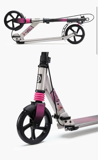 Patinete infantil rosa y gris