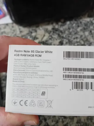 Xiaomi Redmi Note 9S Blu