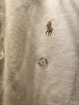 Sudadera Ralph Lauren Media Cremallera Beige Talla