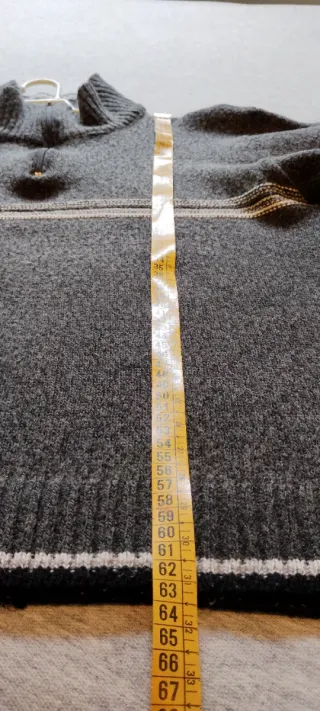 Jersey gris cuello alto cremallera talla XL