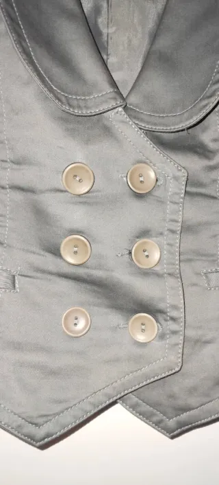 Chaleco Zara Gris Talla M