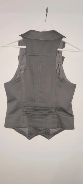 Chaleco Zara Gris Talla M