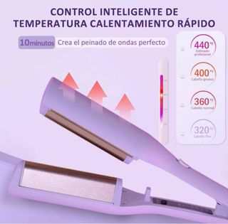 Ondulador de pelo morado y dorado
