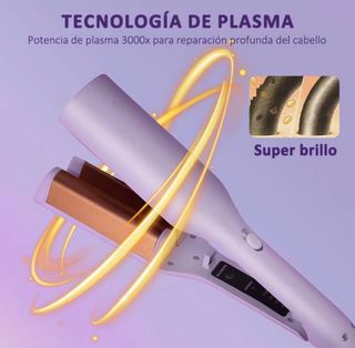 Ondulador de pelo morado y dorado