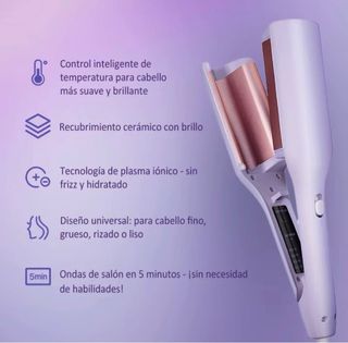 Ondulador de pelo morado y dorado