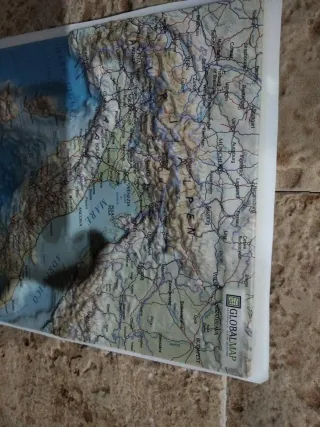 Mapa relieve Italia Globalmap