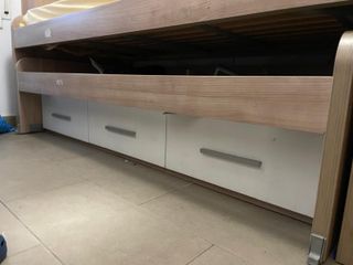 Cama nido de madera con cajones