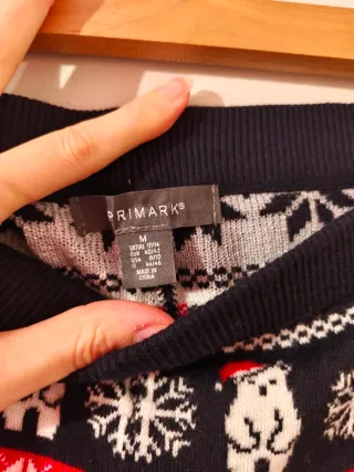 Pantalones lana navideños negros y rojos