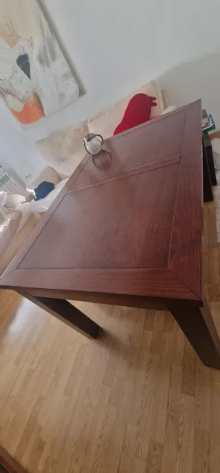 Mesa comedor madera estilo colonial