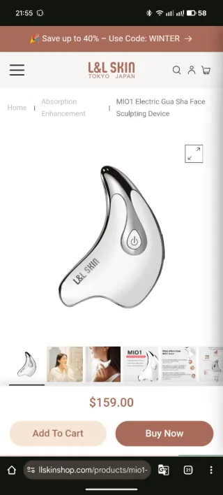 Masajeador Facial Eléctrico Guasha L&L SKIN