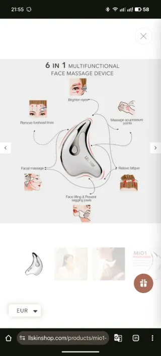 Masajeador Facial Eléctrico Guasha L&L SKIN