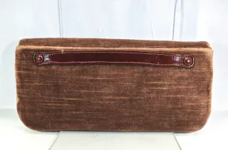 Pochette vintage in velluto marrone