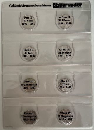 Colección monedas plata catalanas