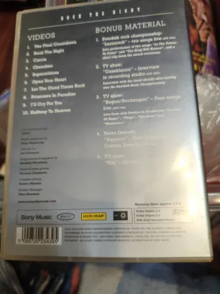 Europe Rock the Night DVD Coleccionista