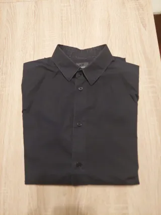 Camisa H&M Premium Cotton Talla M Negra