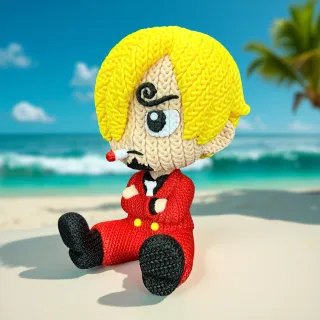 Figura 3D Sanji traje rojo