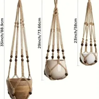 Cuelgta macetas macramé yute