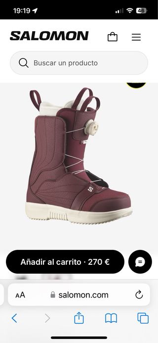 Botas Salomon Mujer Snowboard Marrón/Rosa