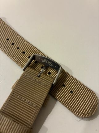 Correa de reloj de tela beige de 22mm