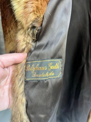 Abrigo de piel vintage alemán