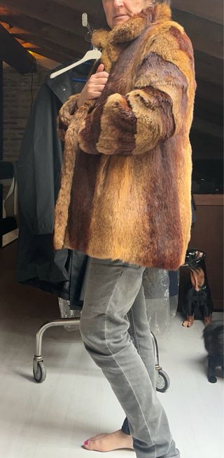 Abrigo de piel vintage alemán