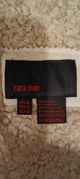 Chaqueta ante beige y marrón