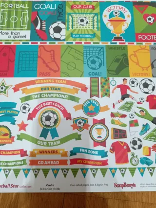 Colección Papeles Football Star 12x12