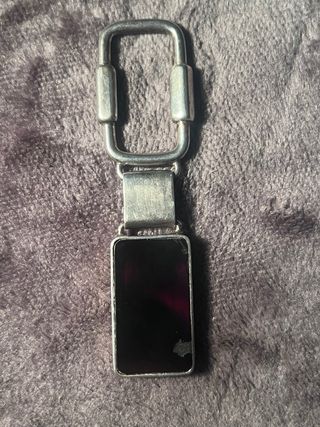 Portachiavi Vintage Argento 925 Pietra Scuro