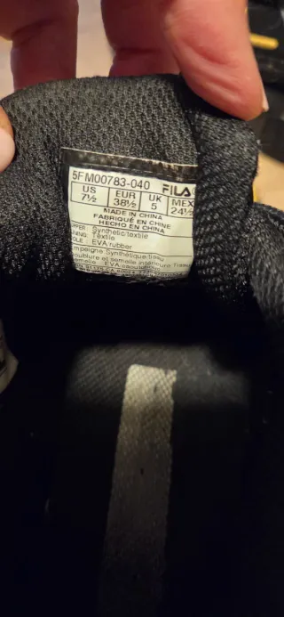 Zapatillas Fila Negras Talla 38.5