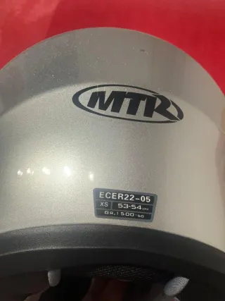 Casco Modular MTR Plata moto