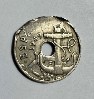 50 CÉNTIMOS 1949. ERROR.