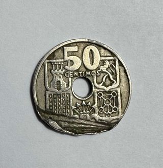50 CÉNTIMOS 1949. ERROR.