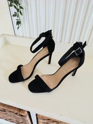 Sandalias tacón Marypaz ante negro talla 41