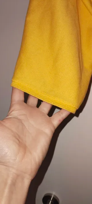 Top Zara punto canalé amarillo T.M