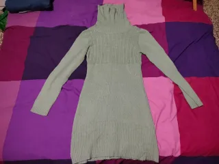 Maglione/vestito collo alto verde