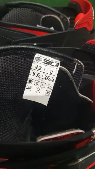 Botas Moto Sidi Rex Rojo Fluor