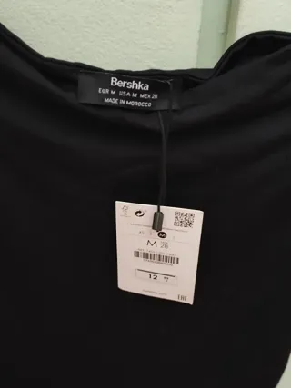Body Bershka negro manga larga talla m