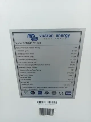 Panel Solar Victron 175W Mono SPM041751200