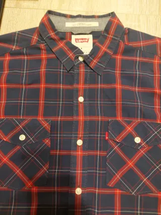 Camisa Levi's cuadros azul y roja Talla M