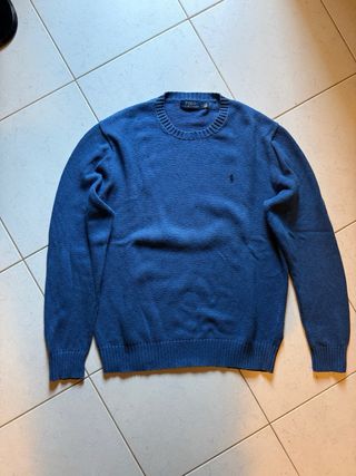 Maglione Polo Ralph Lauren Blu Cotone Taglia M