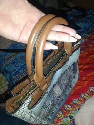 Bolso de mano con paisaje marítimo