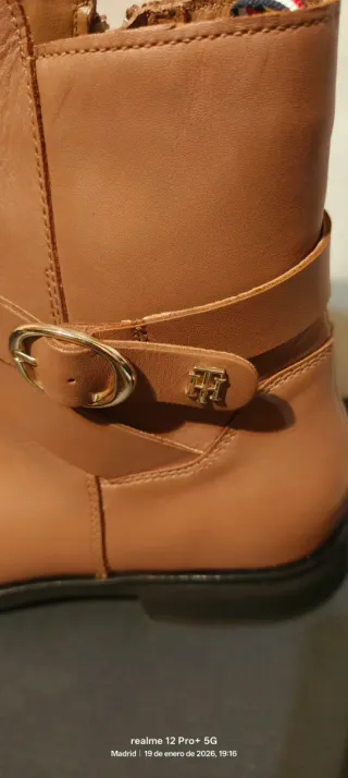 Botines Tommy Hilfiger Piel Marrón Mujer