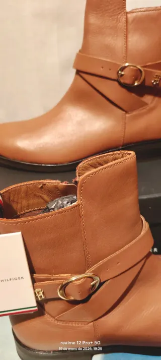 Botines Tommy Hilfiger Piel Marrón Mujer
