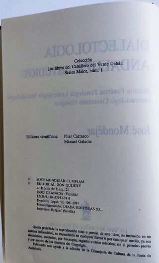 Dialectología andaluza: Estudios : historia, f...