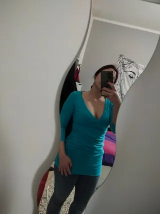 Maglia o vestito color teal taglia unica