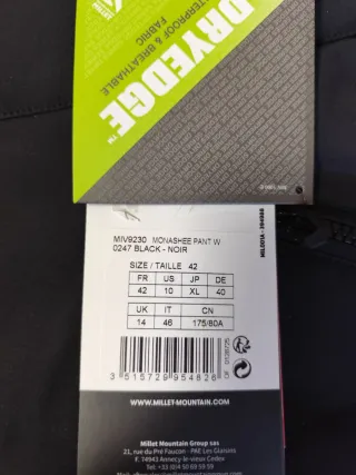 Pantalón Ski Millet Mujer Talla 42