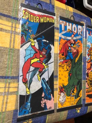 Banderines Marvel Súper Heroes vintage 1980.