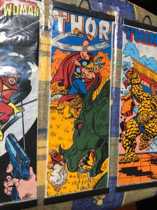 Banderines Marvel Súper Heroes vintage 1980.