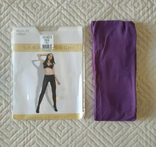 Collant coprenti viola 50 denari Sarah Borghi