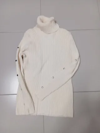 Jersey cuello alto botones talla G